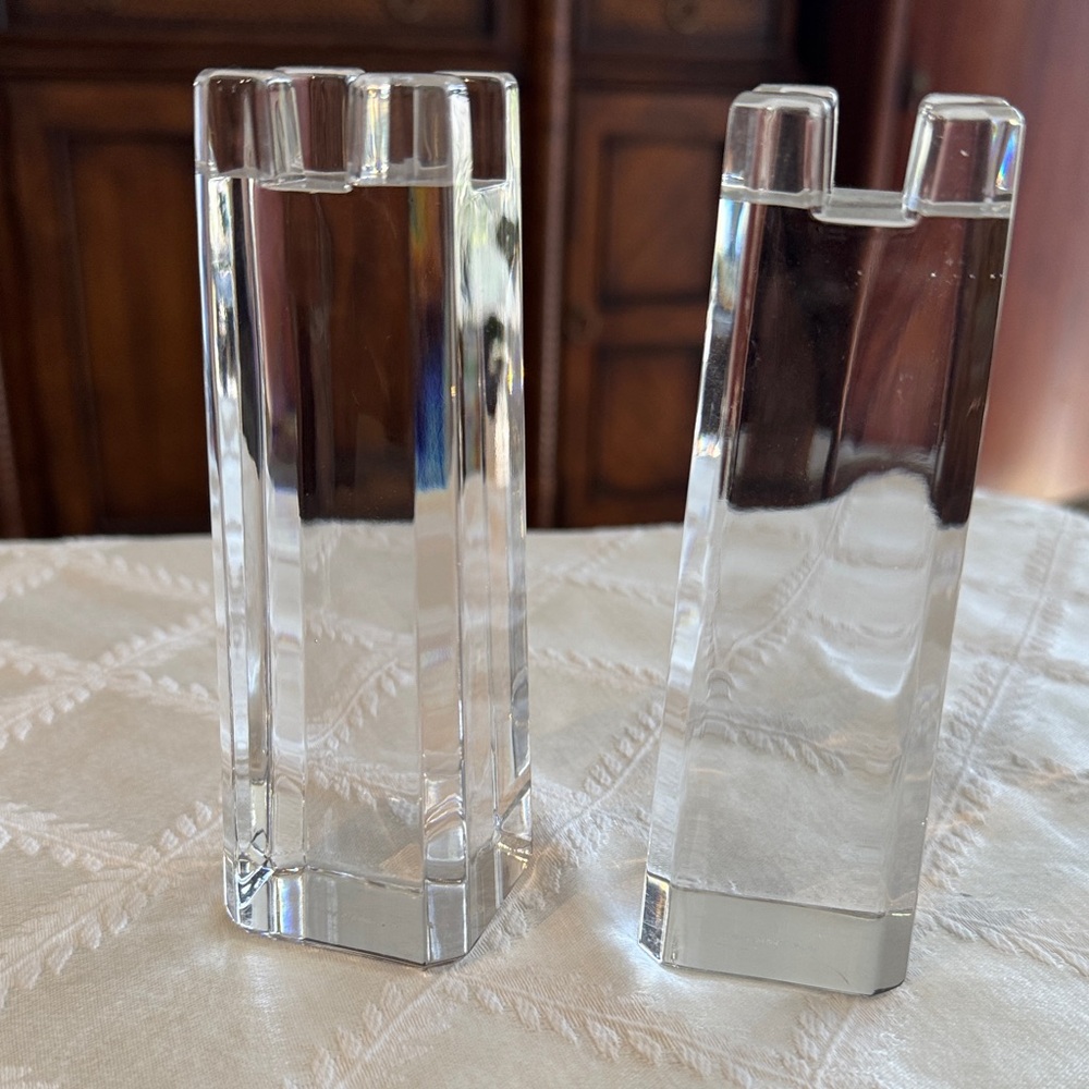 Elegant Vintage Lenox Crystal Candle Holders